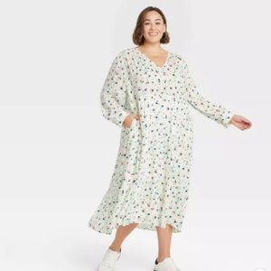 Women's Long Sleeve Tiered Dress